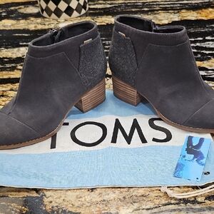 TOMS Women's Charcoal Ankle Booties